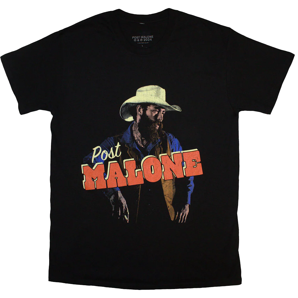 Post Malone Cowboy Hat T-shirt Unisex Rockinstone Size:xxxl