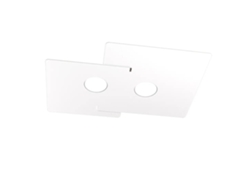 Plafón LED ECHO Top Light de metal blanco rectangular con 2 casquillos Gx53