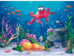 Fotomural OEDIM Infantil Pulpo Fondo Marino (Multicolor - 350x250cm - Vinilo)