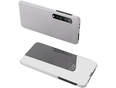 Carcasa Xiaomi Mi Note 10 Lite LMOBILE Clear View Transparente - Plata