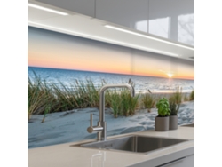 Paneles antisalpicaduras de cocina con temática solar - Naturaleza - Playa 150x60 cm