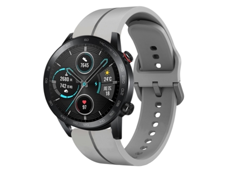 Correa de reloj de silicona con bucle para Honor Magic Watch 2 de 46 mm y 22 mm (gris)