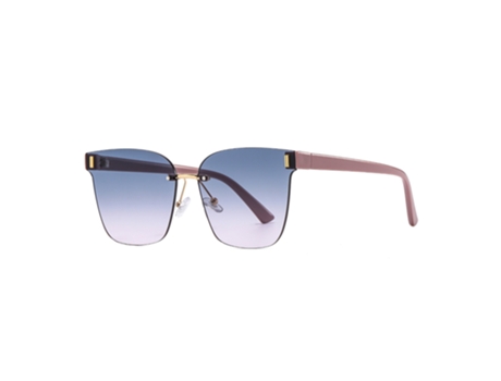 2023 Gafas de sol sin marco Anti-ultravioleta Marrón Gafas de sol Mujer Verano Premium Sense Gafas de protección solar Rosa XLT