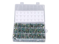 Kit De 460 Condensadores Electrolíticos De Aluminio, 6,3 V-50 V, Color Verde, Con Estuche De Almacenamiento.