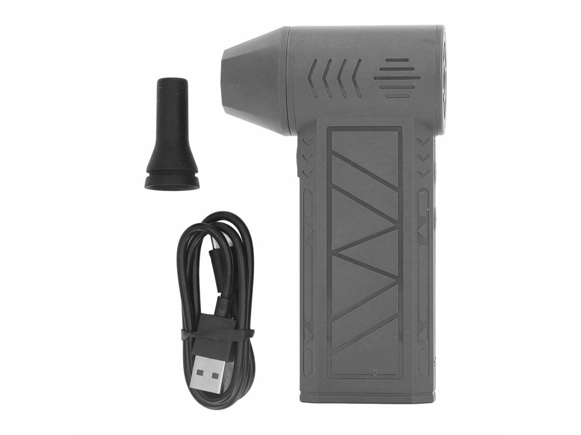 Soplador de aire comprimido Jet Dry de 4 velocidades, ajustable, 130.000 rpm, inalámbrico, con luz LED, para limpiar teclados de ordenador e inflar con aire.