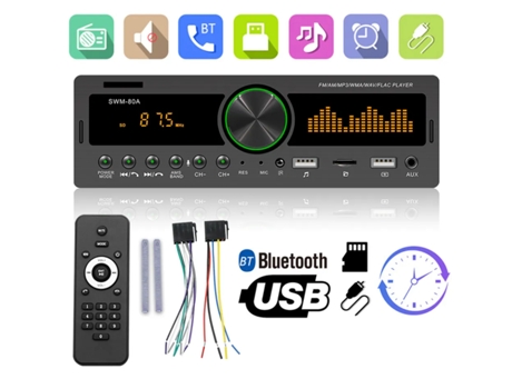 Autoradio Swm-80A Negro Bluetooth-Usb-4X60W OHPA