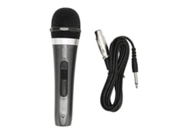 Microfone Fio 6.5mm Plug Isolamento Ruído Dinâmico De Mão Com Cabo 3 Metros Para Amplificador Mixer