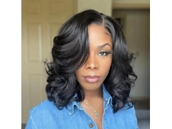 Cabello corto, ondas negras