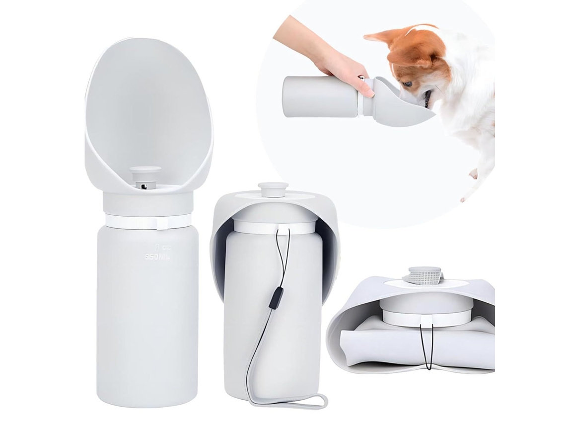 Botella De Agua Plegable Y A Prueba De Fugas De 550 Ml Para Perros, Ideal Para Viajes.