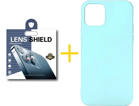 Carcasa + 1 Protector de Cámara para iPhone 12 SKYHE Verde Agua
