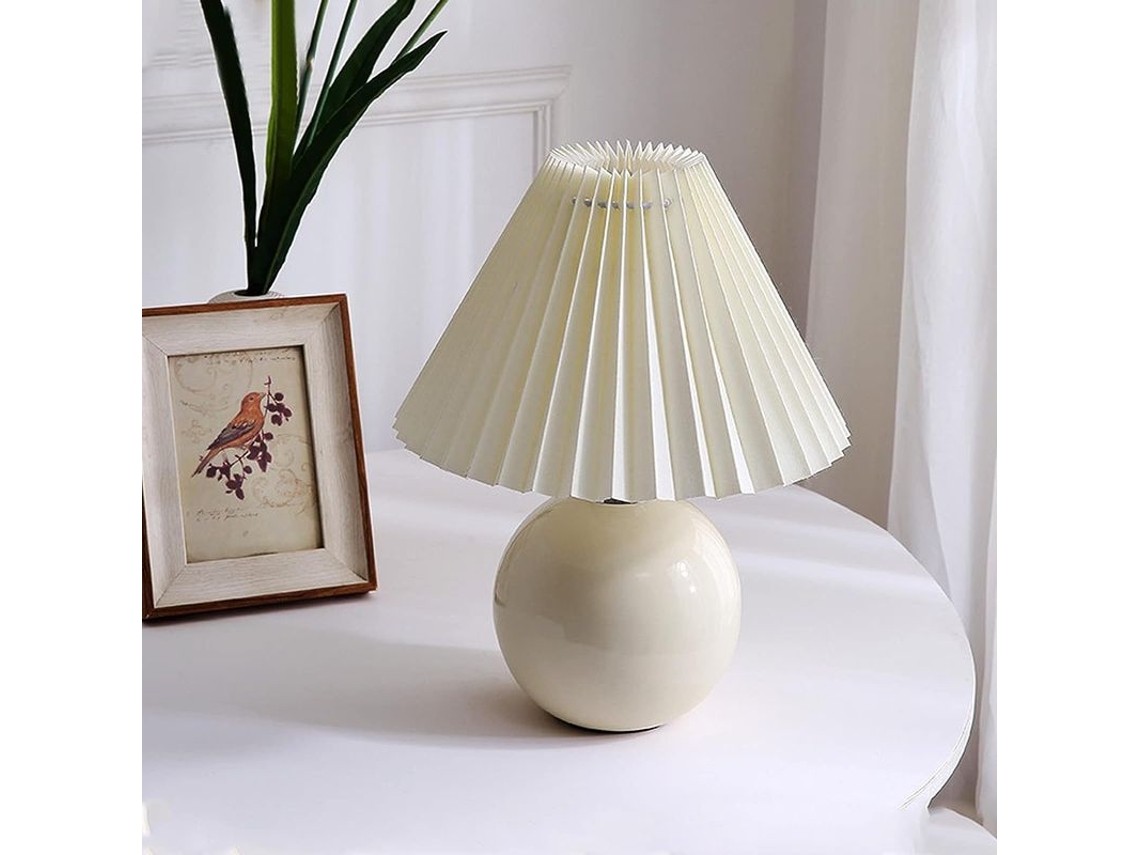 2026-lámpara De Mesa Cerámica Nórdica Con Abatimiento Plegado, Luz Led Caliente, Regalo Ideal Para Dormitorio