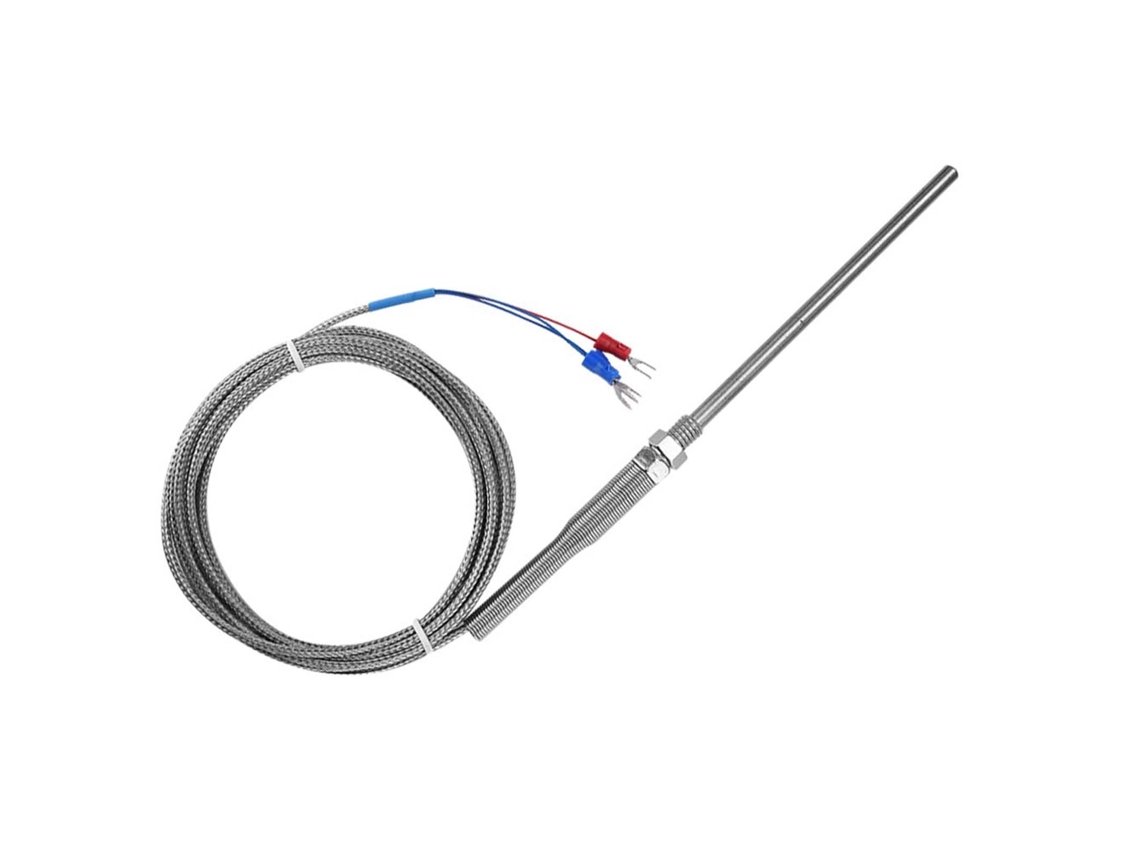 Sonda Termopar Pt100, Sensor De Temperatura Con Cable De 3 M, Sonda De 0-400 ℃, Rosca M8 De 100 Mm