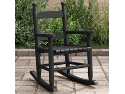 Mecedora infantil de madera maciza de álamo de Lovely Home, color negro