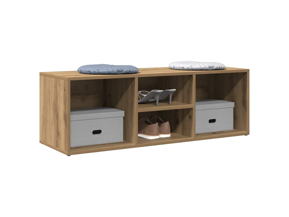 Banco Zapatero | Armario Zapatero Madera Ingeniería Roble Artisan 105x35x35 Cm