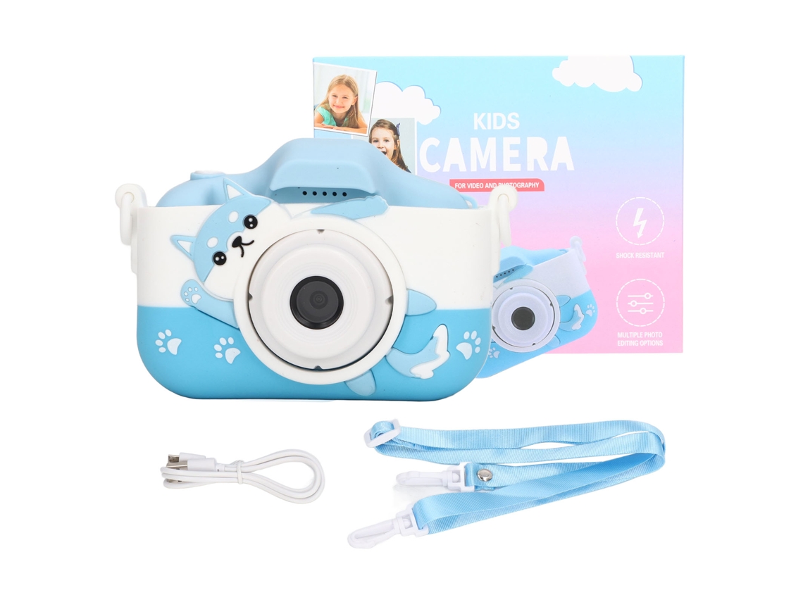 Cámara Para Niños Hd Con Doble Cámara, Juegos Integrados, Modos Y Filtros, Diseño Cute Cartoon Azul Mini Cámara Digital