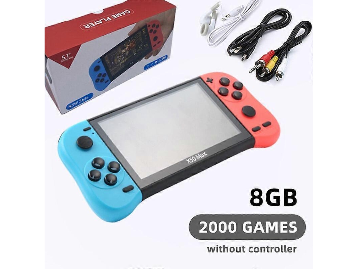 X50-max 5.1 Pulgadas Consola De Mano Compatible Con Salida De Tv Reproductor De Juegos De Consola De Videojuegos Portátil Retro Para Ps1 Gba