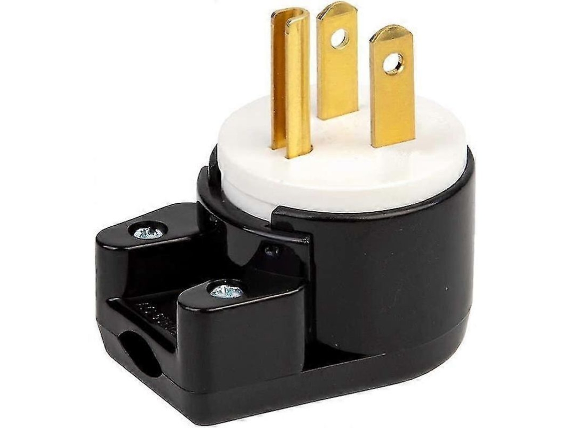 Enchufe Macho De 3 Polos, Ángulo De 90 Grados, Ee. Uu. Y Canadá, 5-15p, 15a, 125v, Para Bricolaje, Sjt, Cable Eléctrico 18/16/14/12 Awg