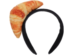 Diadema Creativa Con Forma De Media Luna Y Diseño De Comida: Un Divertido Accesorio Para Disfraces.