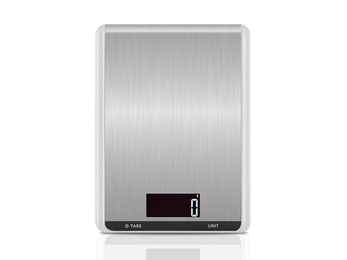 Báscula electrónica digital de cocina para cocinar y hornear, graduación precisa de 10 kg/1 g Eifson (blanca)