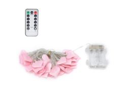 Guirnalda de luces LED de 2026 luces con 40 LED, forma de corazón, color rosa, 4 m, luz blanca cálida, para fiestas de San Valentín y decoración del hogar.