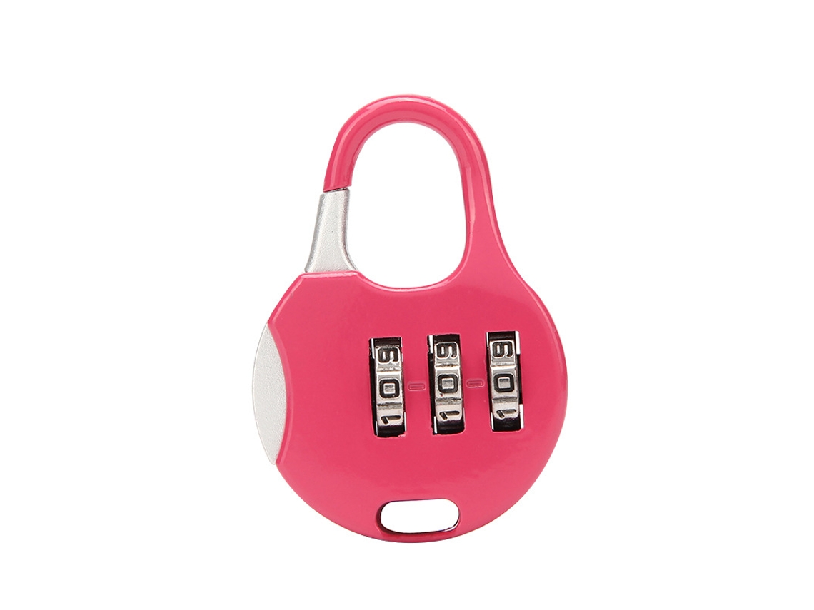 Candado de combinación para equipaje, antirrobo, mecánico, ideal para mochilas, maletas y taquillas (rosa)