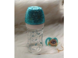 Biberón De Cristal Dollbling Con Diseño Elegante, 150 Ml, Tetina Ancha, Flujo Medio, Para Bebés De 0 A 24 Meses.