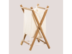 Cesta de Ropa SKLUM Tubai (Beige - Bambú)