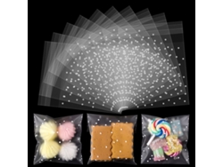 200 Bolsas De Celofán Adhesivas Con Puntos Transparentes, 10 X 10 Cm Para Galletas