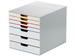 Caja de Cajón Duradera Varicolor Mix 7 7 Cajones Blanca DURABLE