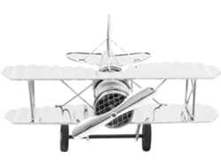Maqueta De Avión Retro De Hierro Resistente, Adorno Decorativo Grande Para Escritorio