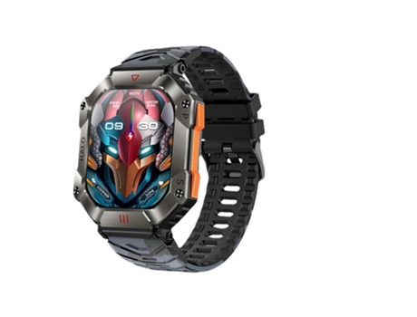 Reloj inteligente con monitor militar resistente para hombre, GPS, rastreador de actividad/deporte, llamada Bluetooth, reloj inteligente con voz AI...