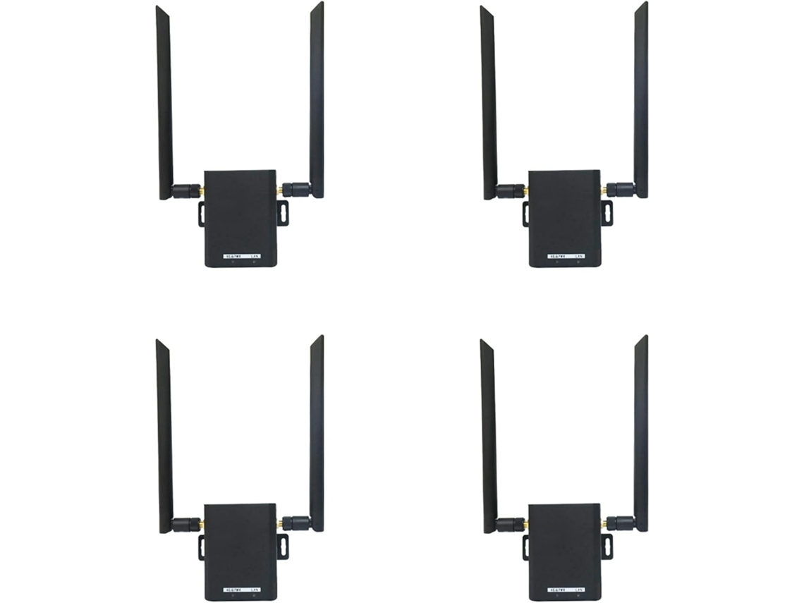4 Routers Wifi 4g Lte Cat4 De Grado Industrial H927 De 150 Mbps Con Ranura Para Tarjeta Sim De Hasta 16 Puertos.