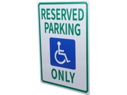 25x35 Señal Reflectante Estacionamiento Discapacitados Cm,