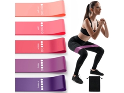 Bandas de resistencia 5 piezas, entrenamiento de fuerza, banda elástica adecuada para yoga, fitness, Cuich