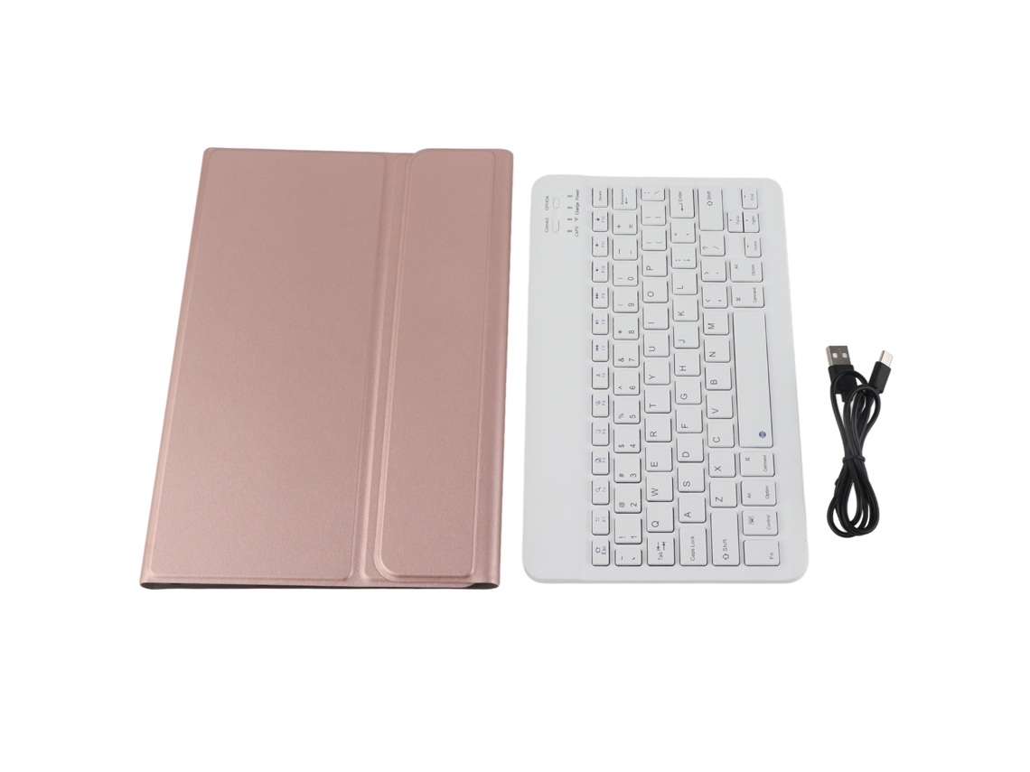 Teclado Bluetooth con funda para Samsung Galaxy Tab S7 (soporte de cuero y protector)