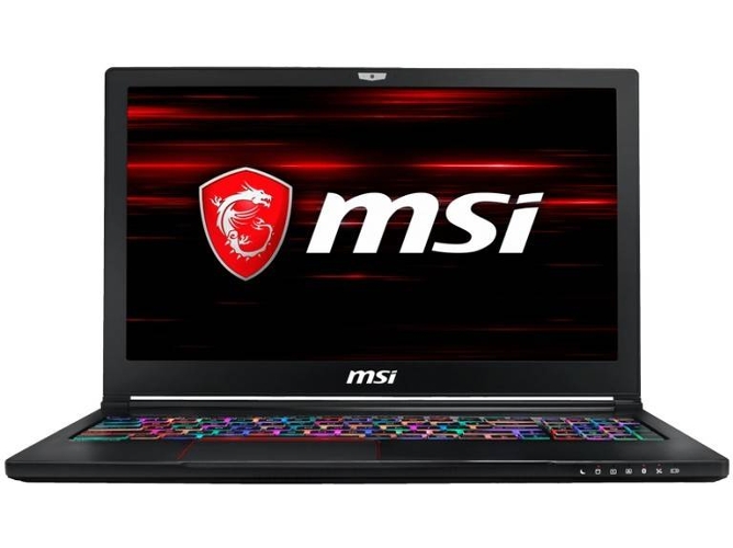 Portátil Gaming Msi gs63 stealth 8rd043xes intel core i78750h nvidia geforce gtx 1050 ram 16 256 1 15.6