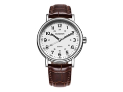 Reloj de pulsera Ochstin 6081c Fashion Hollow para hombre con correa de cuero y movimiento de cuarzo.
