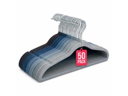 Perchas antideslizantes de terciopelo, paquete de 50 unidades, tonos de azul, con gancho giratorio de 360°, COM-FORT HOUSE