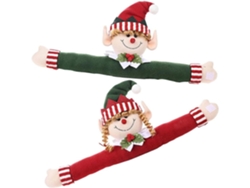 Sujetadores Magnéticos Para Cortinas Navideñas De 2 Piezas En Rojo Y Verde, Material Ecológico, Decoración.