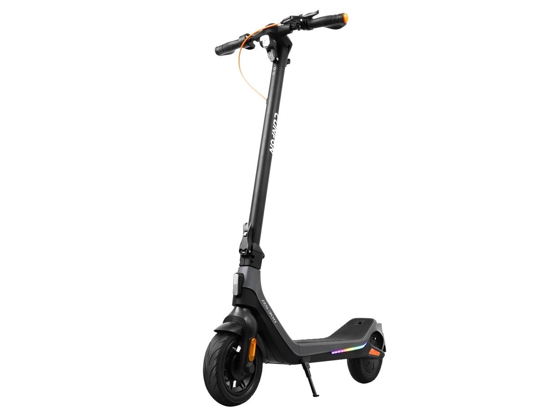 Patinete eléctrico plegable Cunfon RS300 para desplazamientos urbanos, con batería de 36 V 10,4 Ah y control mediante aplicación.
