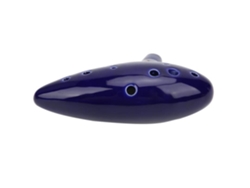Alto Ocarina Ocarina 12 hoyos Alto C Key Instrumento musical con una sola cadena de partitura de esmalte de porcelana