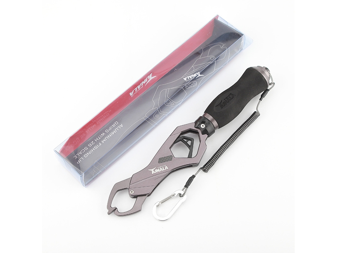 Pinza con forma de boca de pez y escamas, aleación de aluminio.