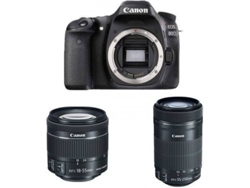 Cámara Reflex CANON EOS 80D + Objectivo EF-S 18-55MM F4-5.6 IS STM + Objectivo EF-S 55-250MM F4-5.6 IS STM (APS-C)