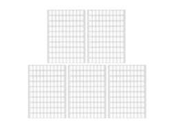 Rebe - 5 láminas de cinta adhesiva fuerte para uñas, cinta adhesiva de doble cara multiusos para salones de belleza y uso doméstico.