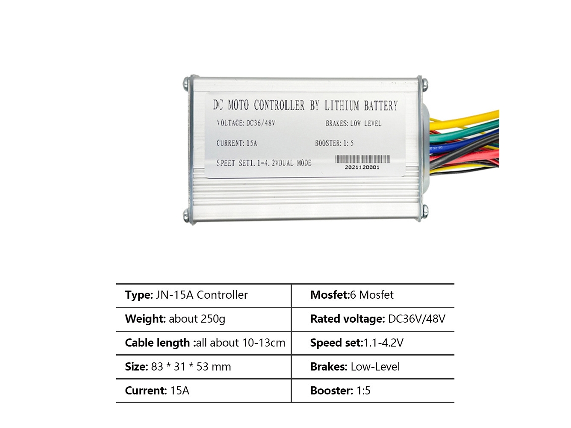 Kit De Conversión De Bicicleta A Bicicleta Eléctrica Con Controlador De 15 A Y Accesorio De Pantalla Lcd Retroiluminada Inteligente.