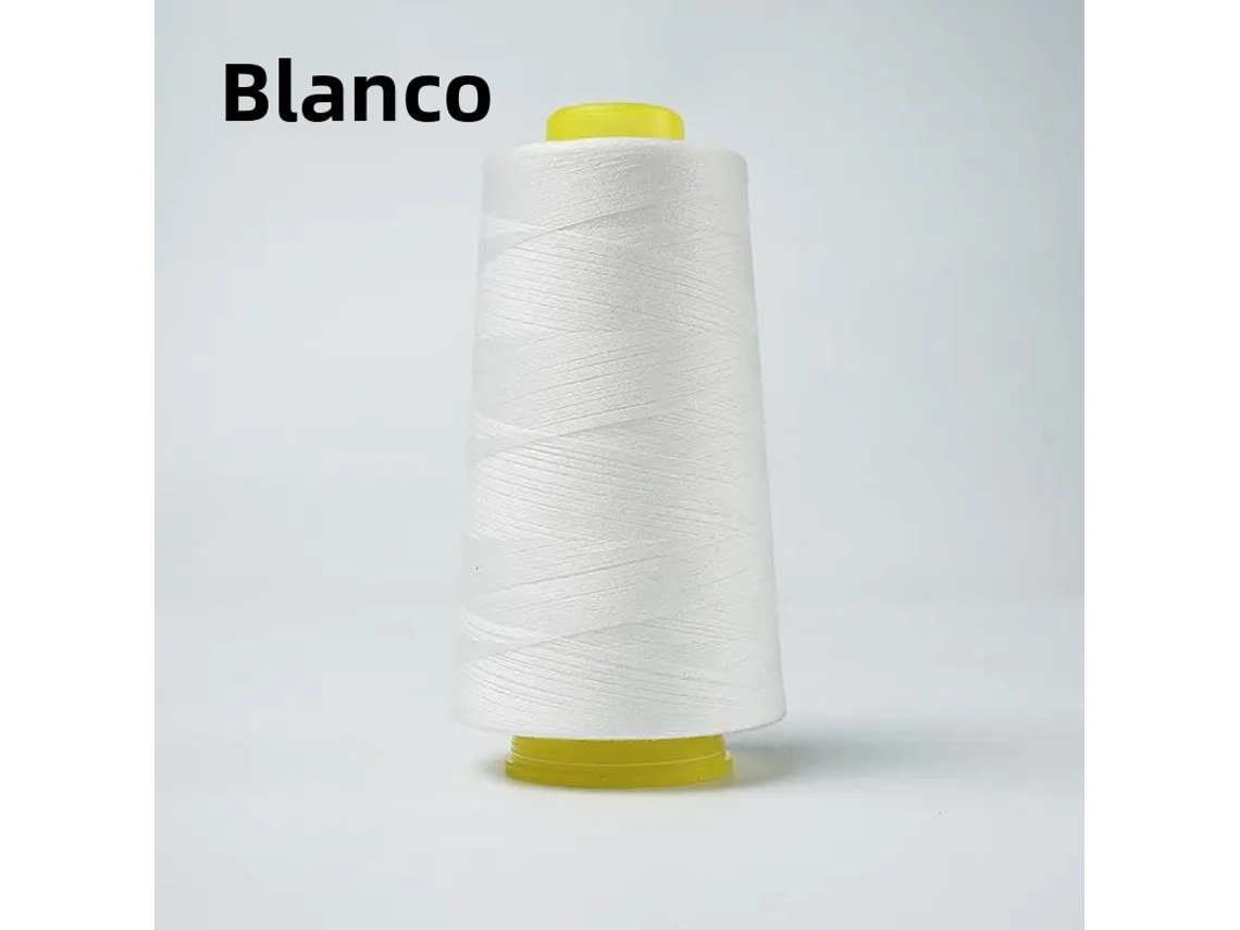 (blanco) Hilo De Bordar De Poliéster De Alta Velocidad De 3000 Yardas/402, Para Máquinas De Coser Domésticas.