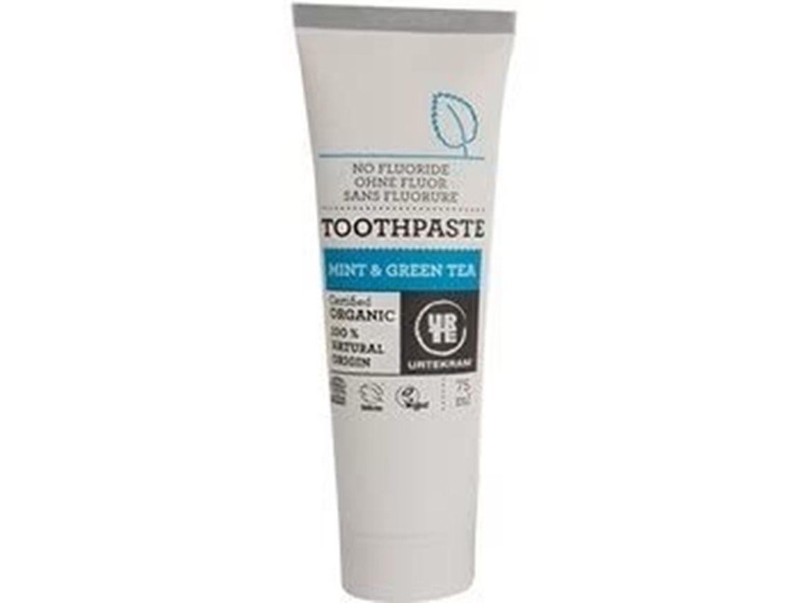 Pasta de Dientes URTEKRAM Menta y Té Verde (75 ml)
