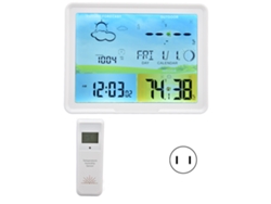 Termómetro Lcd Con Pronóstico Del Tiempo Interior/exterior Y Función Rcc, 100-240v, Enchufe Usb.