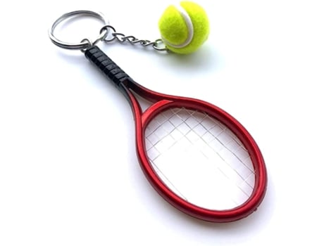 Llavero de WAX Mini Raqueta de Tenis con Pelota