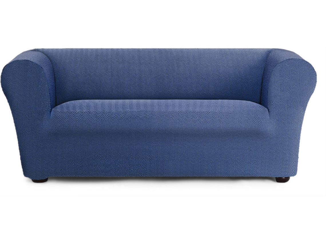 Funda de Sofá 2 Plazas EYSA Chester/Klippan Premium Jaz Tejido Multielástico (180 x 110 x 100 cm - Poliéster y Algodón - Azul)